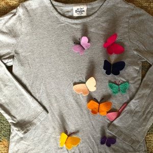 Mini Boden Girls Long-sleeve w/ 3D Felt Detail 7/8